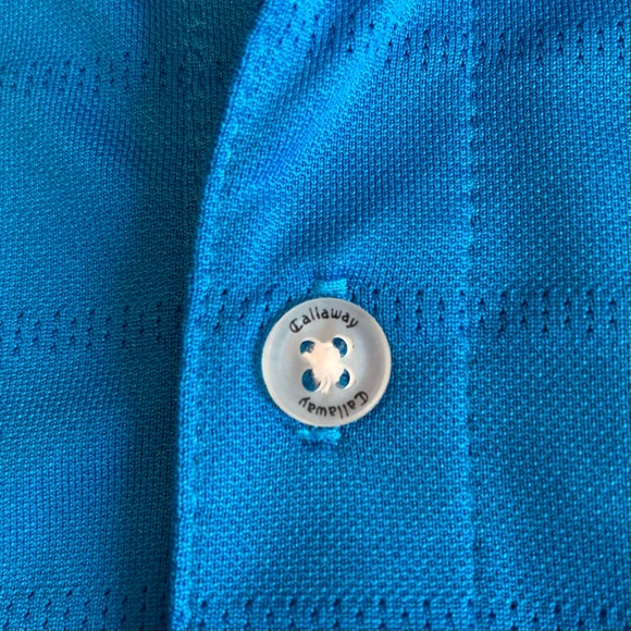 Callaway Opti Dry Golf Polo Short Sleeve Logo Callaway Hogan Blue Men's size M - Picture 10 of 10